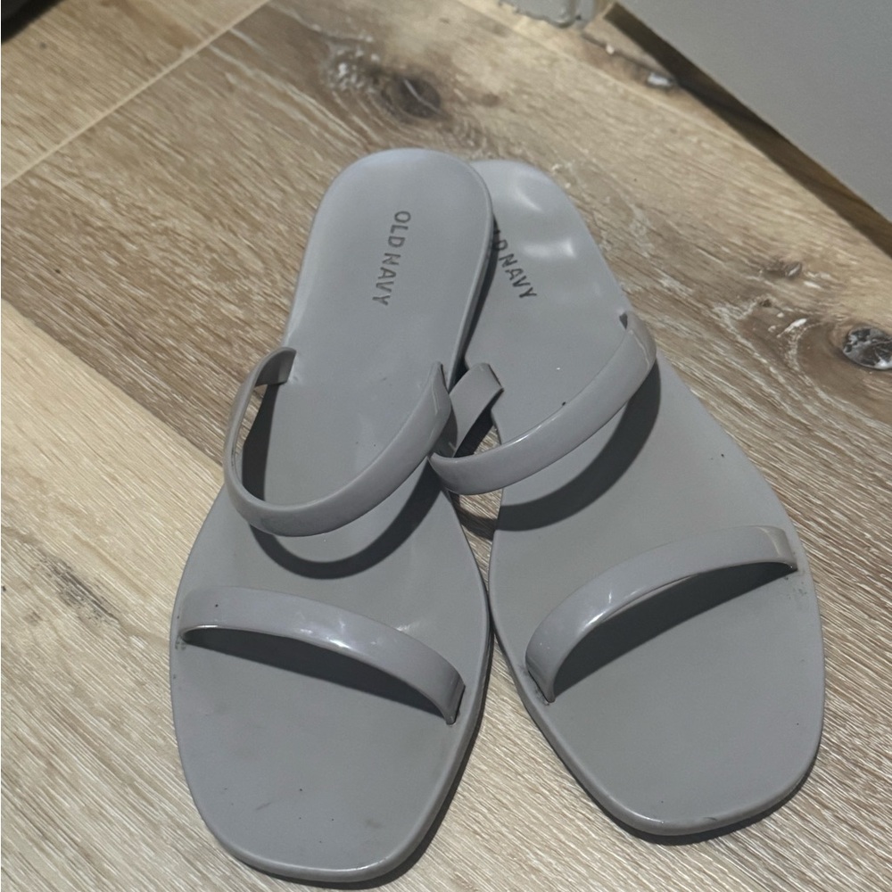 Old Navy Gray Sandals with Cushioned Footbed